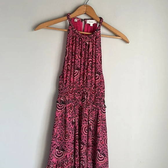 A.L.C Elara Printed Silk Midi Dress - Picture 5 of 14